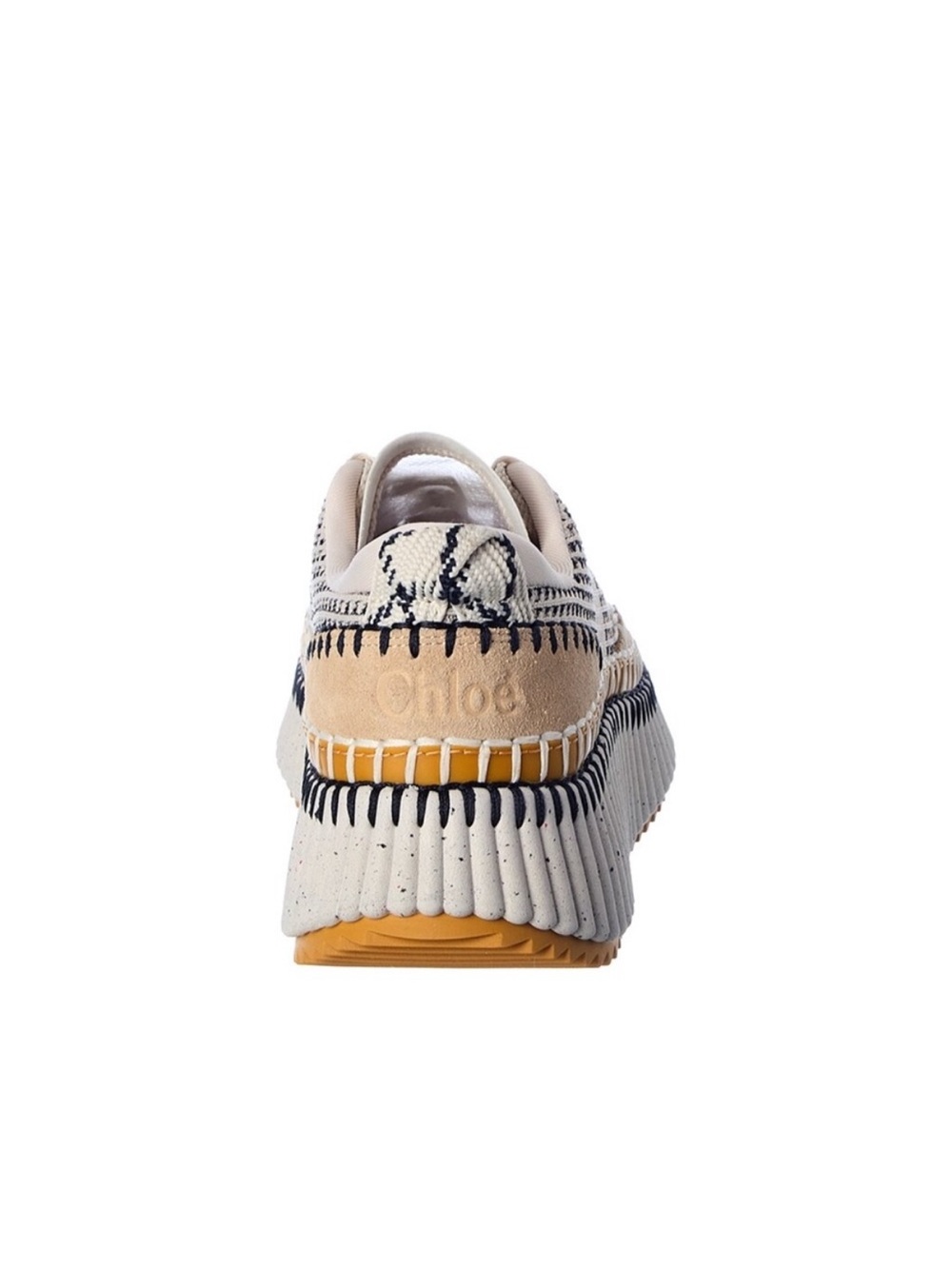 Chloé Beige Nama Woven Platform Low Top Sneakers Shoes Size EU:42 US:10 NWOB - Picture 7 of 16